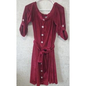 J for Justify Dark Red Velevet Dress 1X